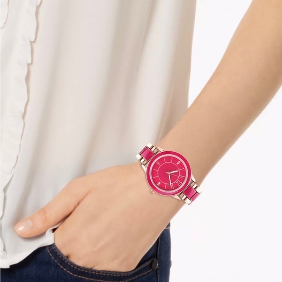 INC International Concepts Women's Pink & Gold-Tone Bracelet Watch 39mm - Picture 3 of 5